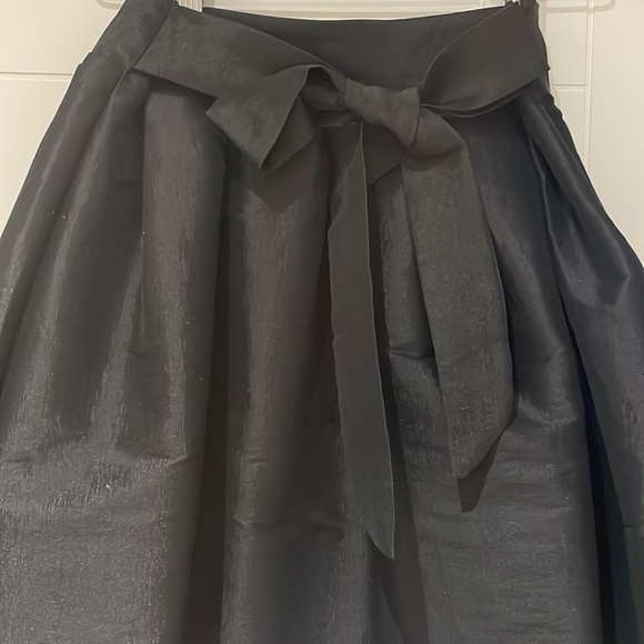 Black pleaded skirt with stretchy waistband and zipper on the side! - Picture 2 of 2